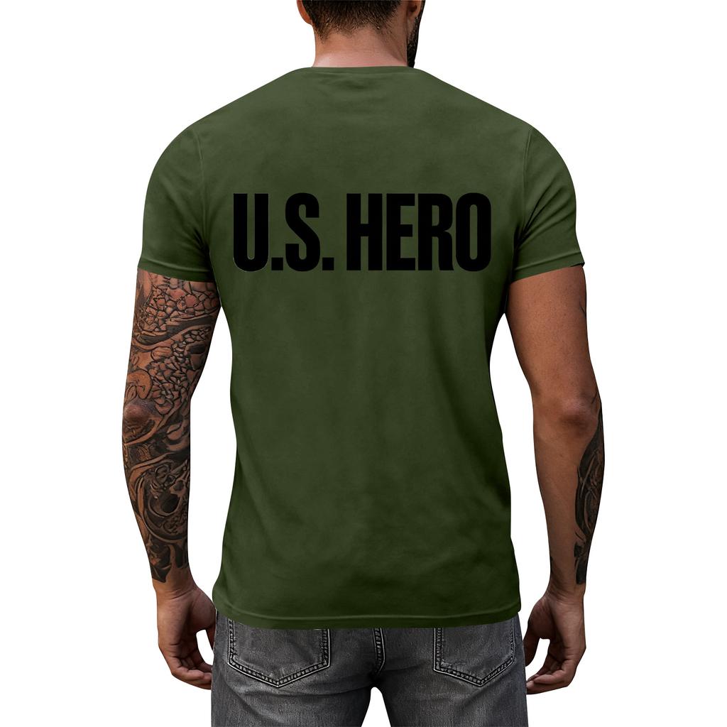 Men's Printed Short Sleeve T-Shirt Men's Loose Casual Short Sleeve Top