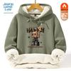 JEANSWEST LIFE Men's Winter Cartoon Fleece Hoodie