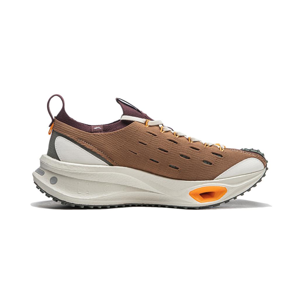 Li Ning удобные универсальные амортизирующие износостойкие низкие кроссовки для бега унисекс коричневые кроссовки AZGU001-3