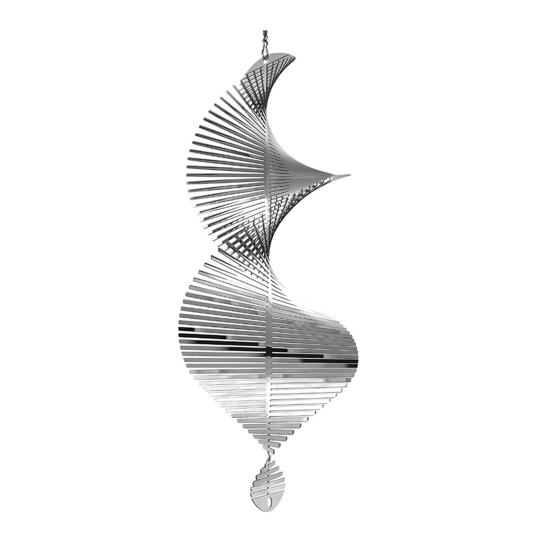 Спиральный ветровой спиннер, украшение, устойчивый к атмосферным воздействиям, для внутреннего и открытого окна, сада, двора, крыльца, металлический 3D подвесной орнамент для колокольчика ветра