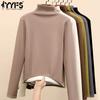 Women's Fashion Casual Solid Color Print Autumn Winter Keep Warm Long Sleeves Half Turtleneck Knitting Sweaters