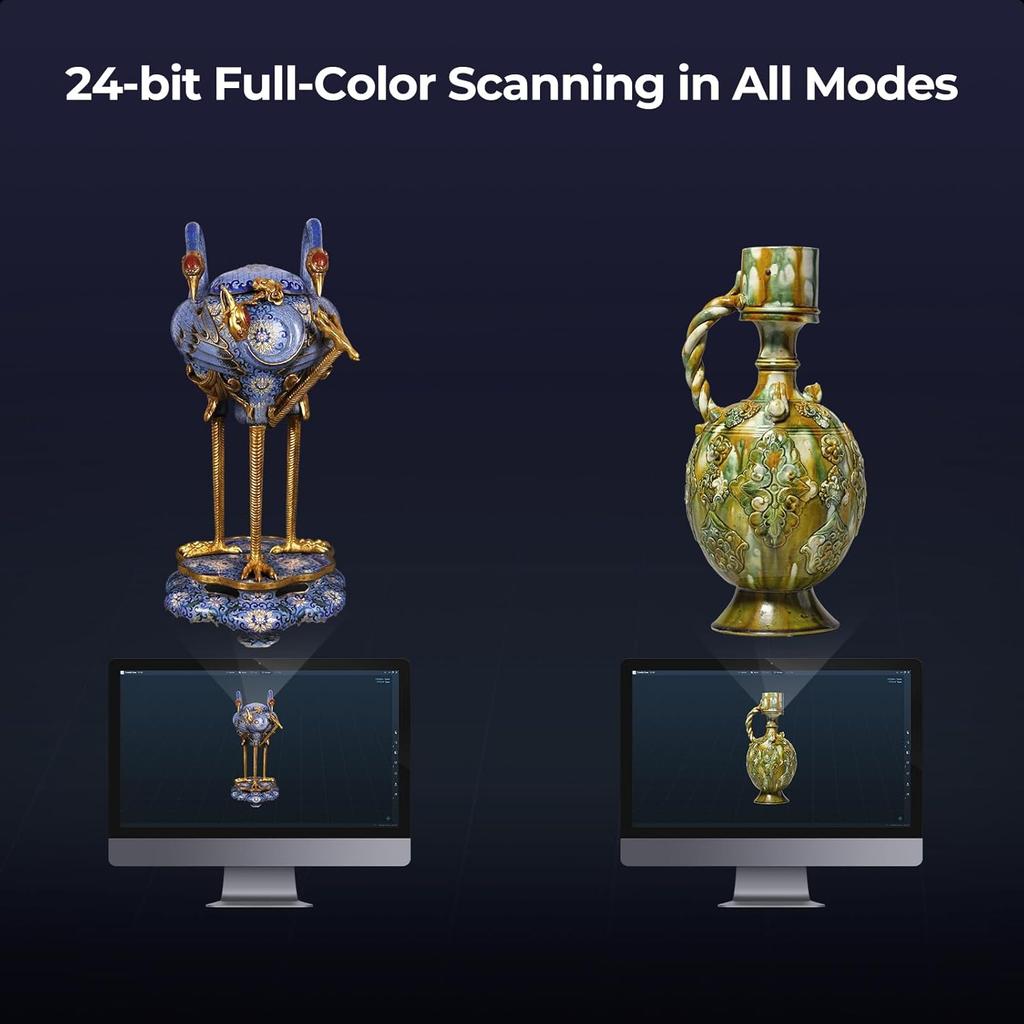 Creality CR-Scan Raptor Pro 3D scanner, with high frame rate of 30-60fps, capable of scanning objects ranging from 5mm to 4000mm in size.