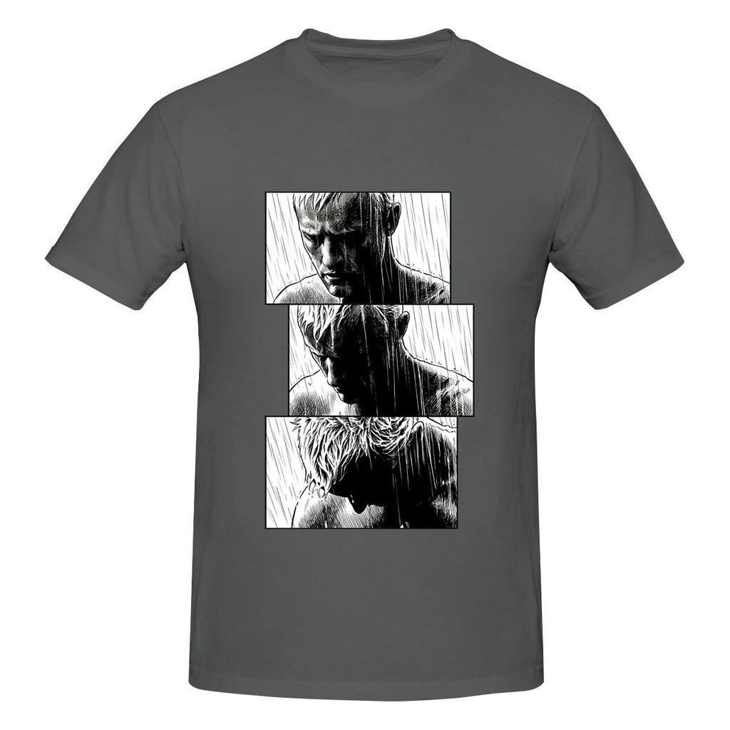 Tears In Rain Drapey Tshirt Japanese Style City Boy Basic Versatile Short Sleeve
