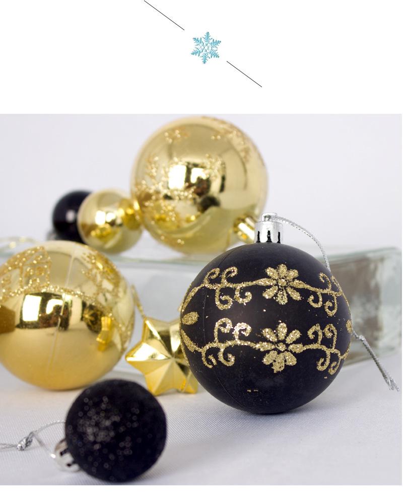 New Christmas Ball Decoration Gift Box Set Painted Electroplated 44pcs Round Ball Special-shaped Christmas Ball Pendant