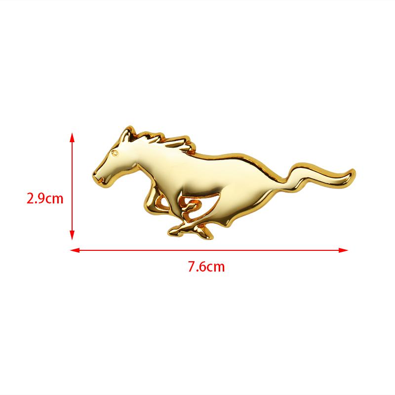SKMP8 2PCS Car Body Emblem 3D Mustang Running Horse Sticker For Ford Focus 2 Fiesta Mondeo Edge Shelby GT EcoSport Ranger MK5 Transit