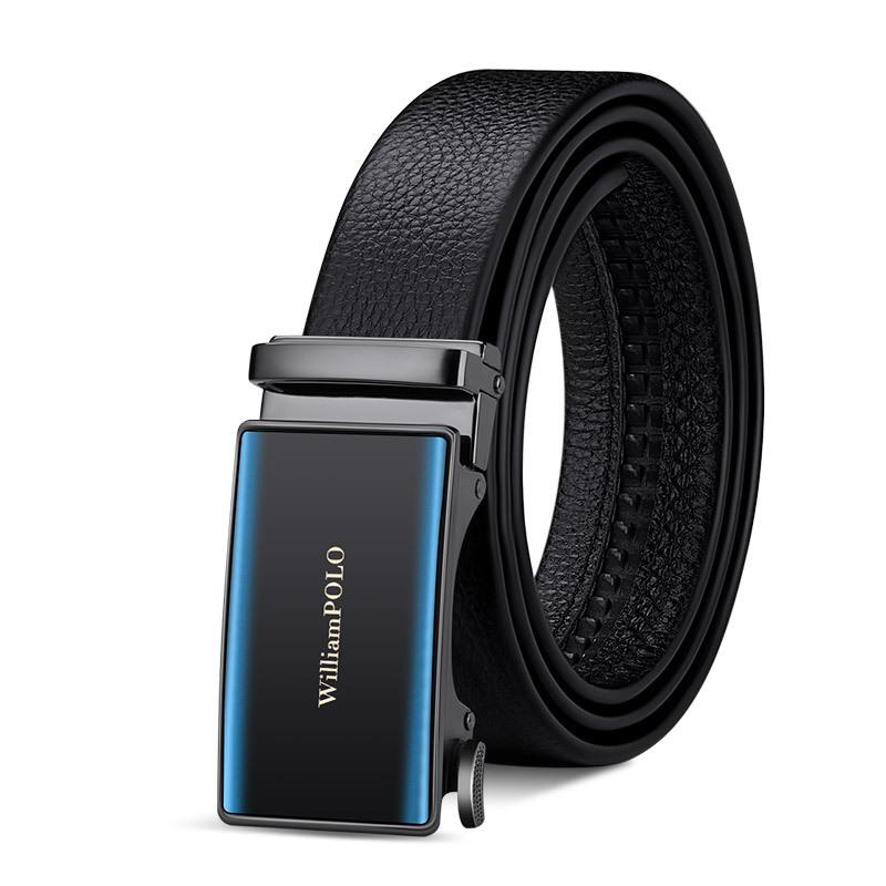 Мужской пояс из воловьей кожи Emperor, трендовый ремень с автоматической пряжкой в ​​Корейском стиле, деловой повседневный молодежный костюмный ремень