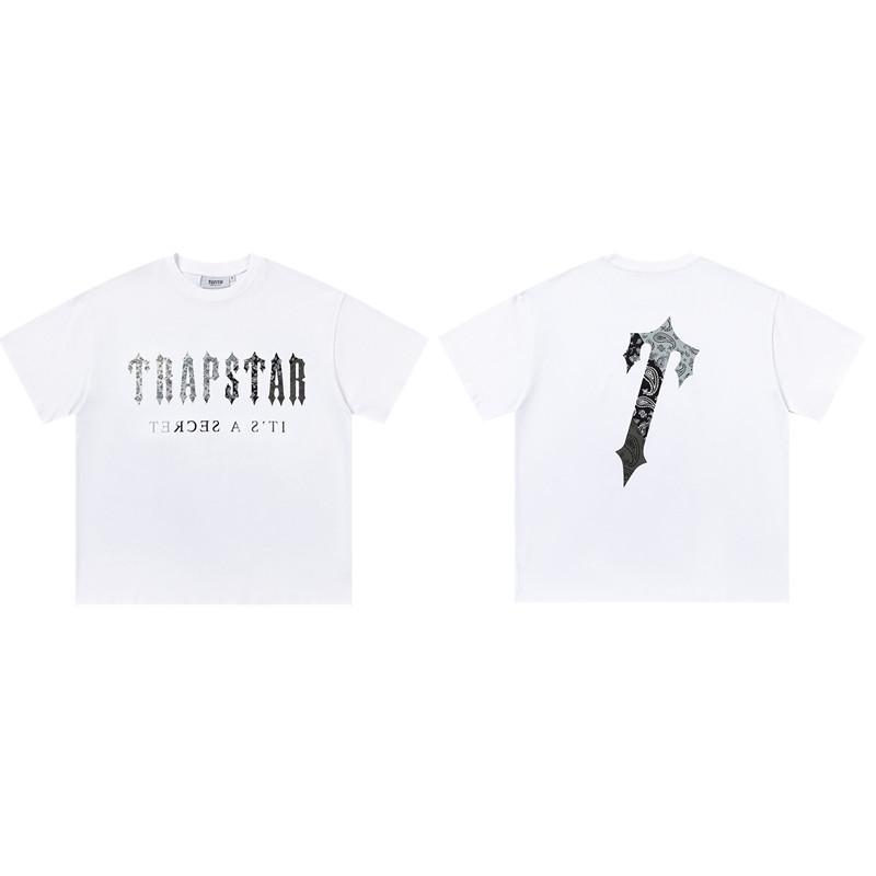 Cross-border new graffiti letter printing European and American street trendy brands loose and versatile casual men's and women's short-sleeved round