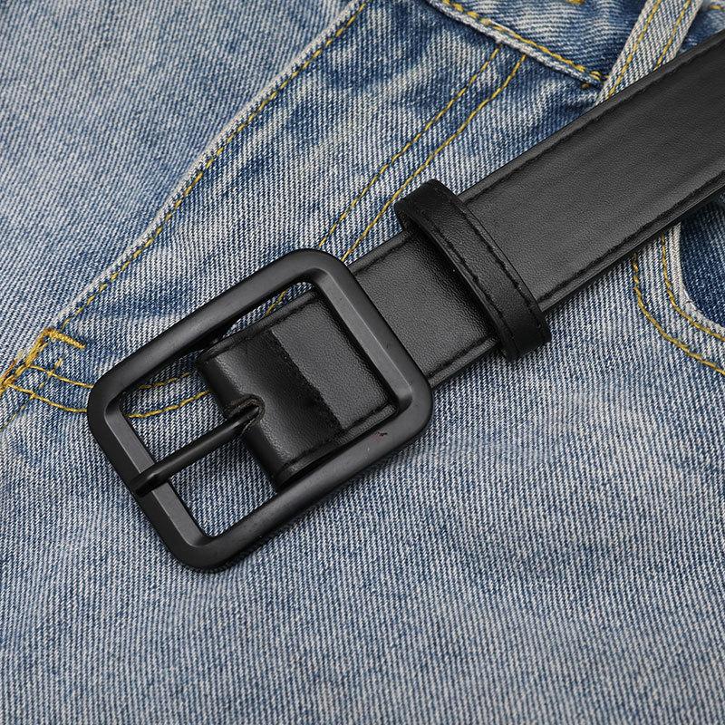 Ins Hong Kong Style Cool Belt Male Trendy Young Student Versatile Belt Male Korean Personality Black College Style