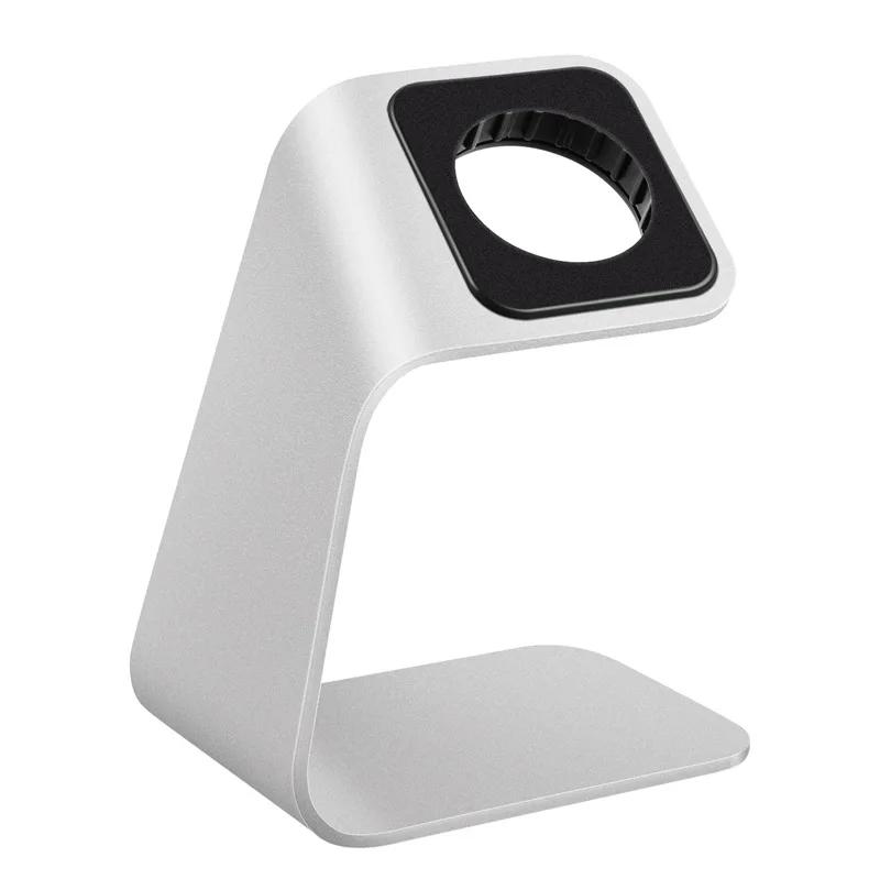 Aluminum Alloy Desktop Watch Wireless Charger Stand Base for Apple Watch Charge Base Mount Non-slip for iWatch Charging Holder