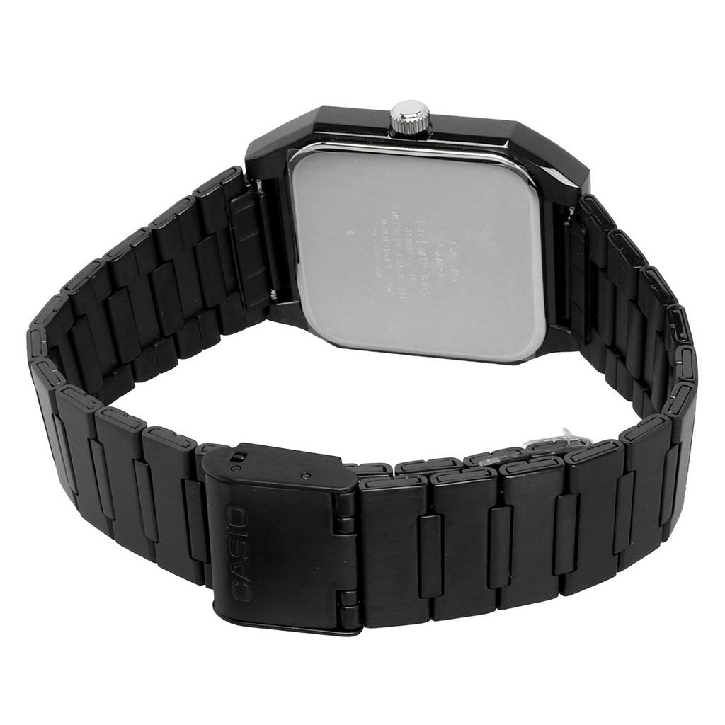 Casio Стандартные аналоговые кварцевые часы с черным IP-покрытием, MTP-B185B-7AV
