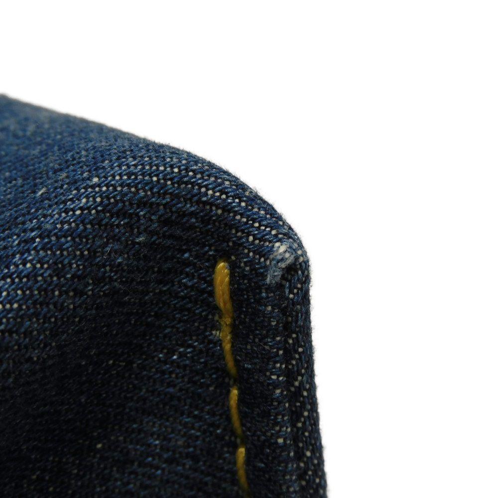 Used 9726 Willow Bucket Bag CA837 7921 C Mark Denim Pebble Calfskin 2-Way Crossbody Bag with C Logo Turn Lock, Blue,