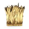 2Meters Spray Golden Rooster Tail Feather Trim Ribbon Dyed Silver Pheasant Feathers Dress Accessories Carnival Plumes Decoration