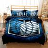 2023 New Titan Attack Duvet Cover Set King Queen Double Full Twin Single Size Bed Linen Set