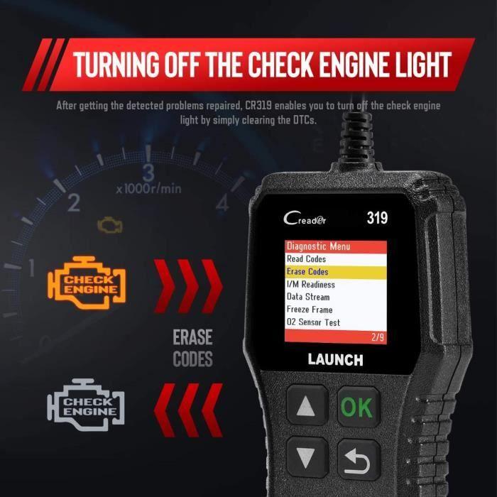 Автосканер - LAUNCH - CR319 - OBD2 - EOBD - Тестер EVAP