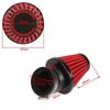 Red Air Intake Filter Pod 45 Angled Inlet Universal for 42mm Motorcycle Scooter