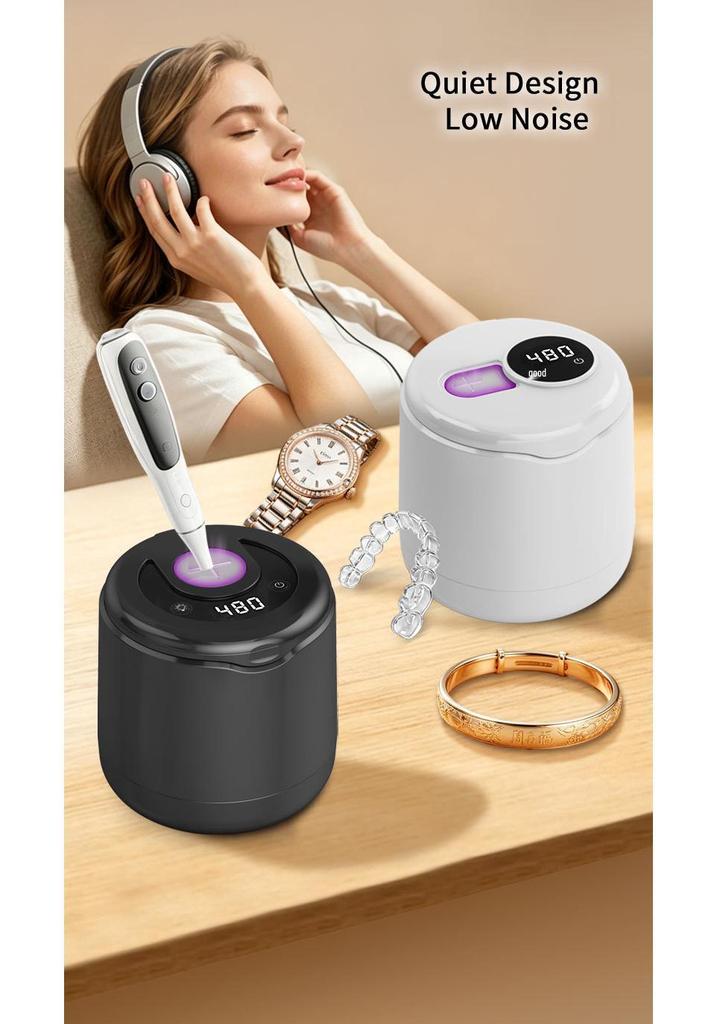 Ultrasonic Dental Scaler & Jewelry Cleaner with UV Sterilization