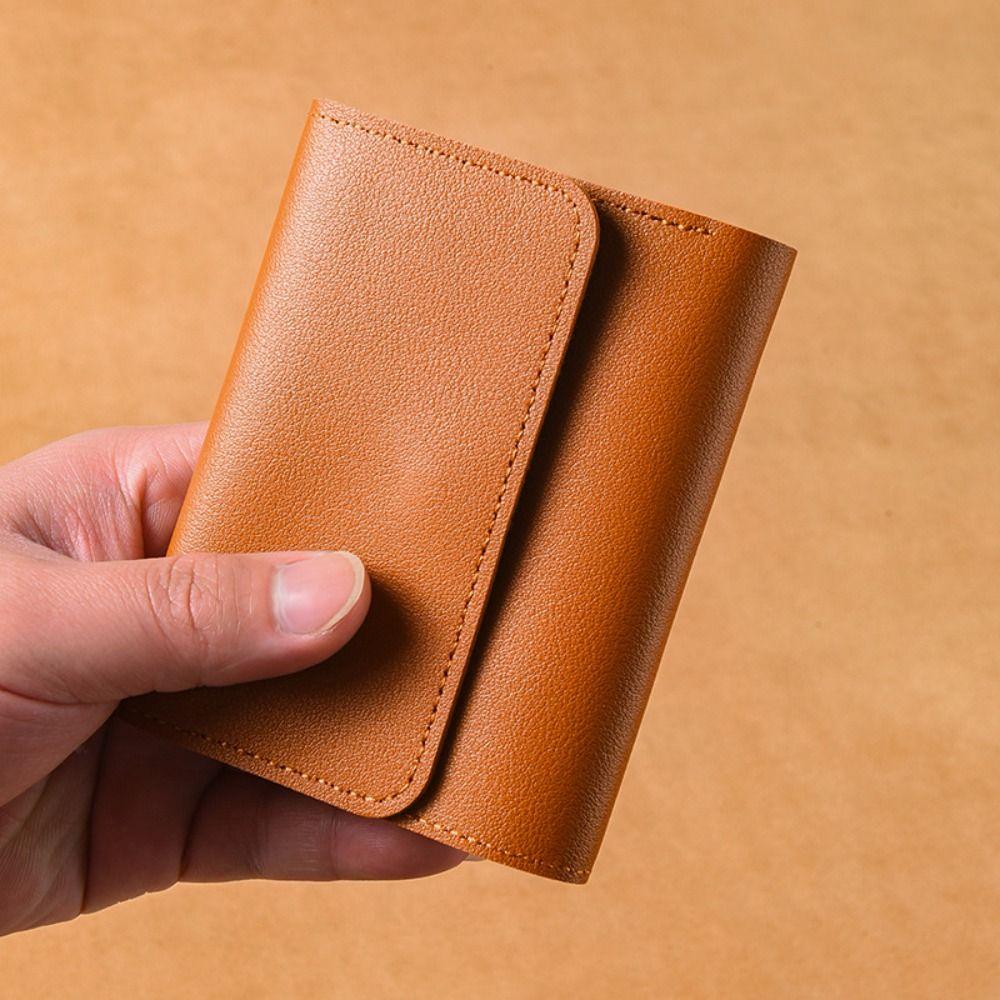 Card Bag Card Holders Clutch Solid Color Short Wallet Portable PU Short Wallet Men
