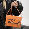 Chic 2024 Spring New Fashion Diamond Chain Shoulder Messenger Bag White Black Khaki Pink Orange
