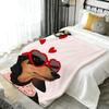 Cartoon S-Sausage dogs Throw Flannel Blanket Perfect for Sofa Office Bed Travel Sleep Read Relax Camping four season use