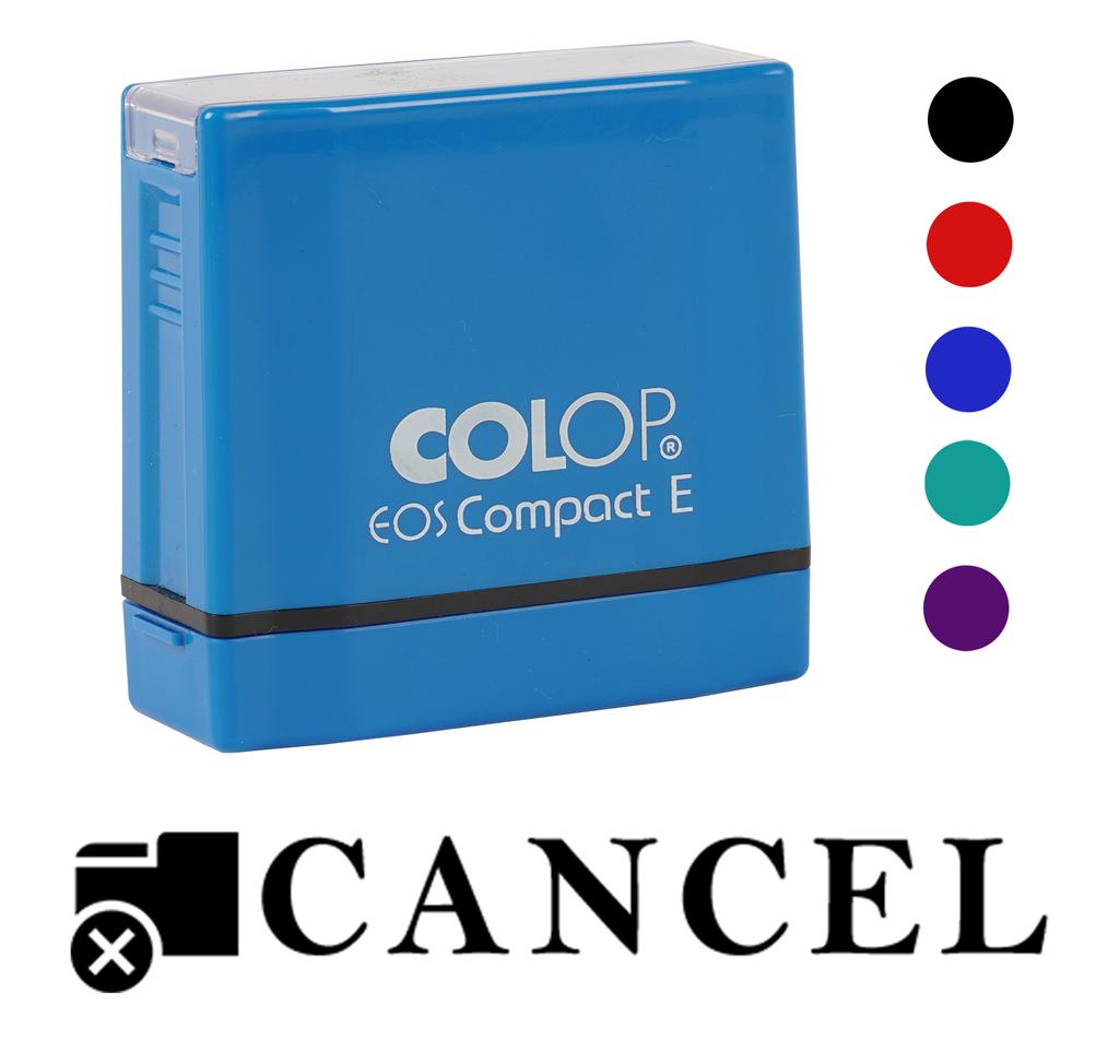 Printtoo Cancel Self Inking Rubber Stamp Pre-Inked Office Stamp- Home Office Business Stationery, Black- 42 X 9