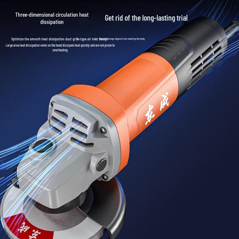 Беспроводная угловая шлифмашина Dongcheng DSM820-100, штекер CN (адаптер в комплекте)