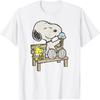 Peanuts - Футболка со Снупи и Вудстоком на скамейке
