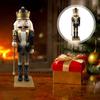 Christmas Nutcracker Figurine Decorative Statue Xmas Decor Cartoon Sculpture for Living Room Holiday
