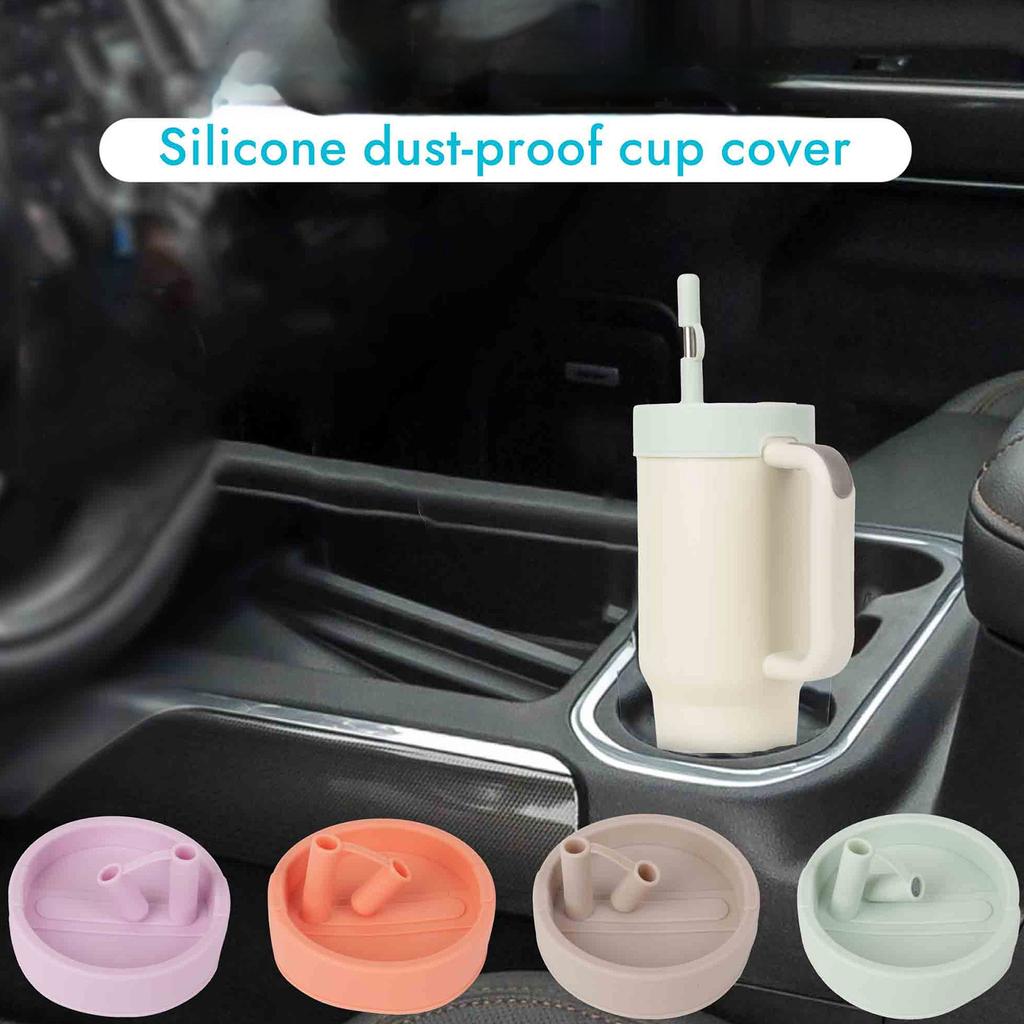 Silicone Cap Seal Water Bottle Cap Accessories, Available In Four Colors, With Built In Straw Cap 40 Oz Cup Lid