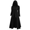 Winter Womens Fashion Hooded Plus Size Vintage Cloak High Low Sweater Blouse Long Tops