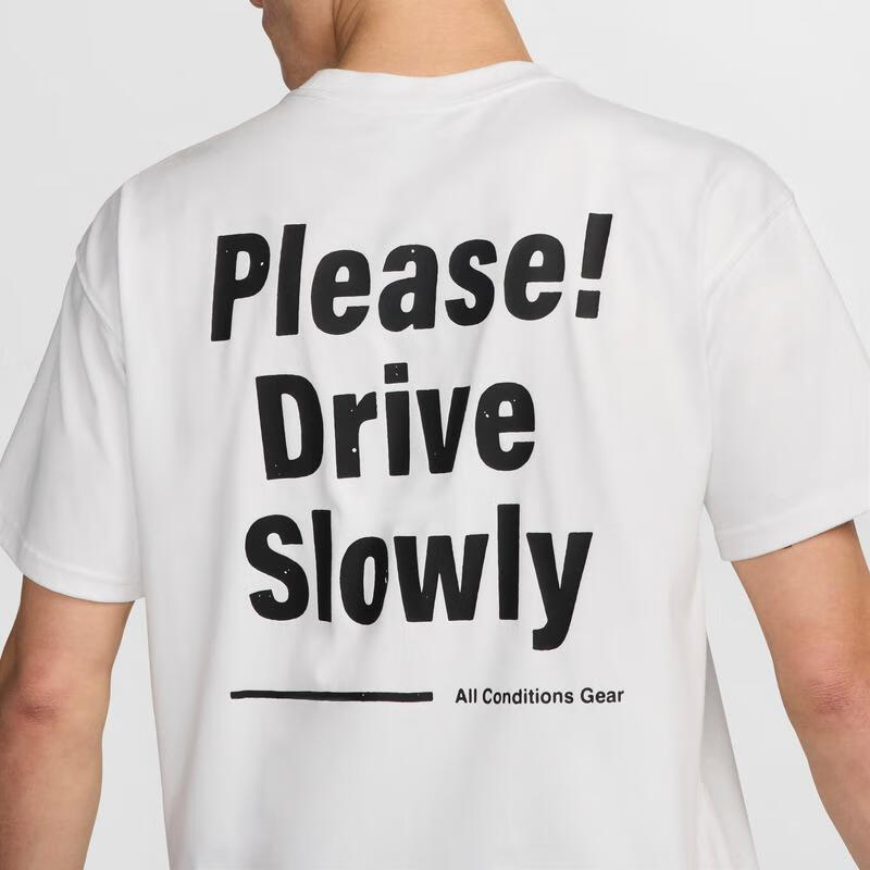 Nike Round Neck Printed Drop Shoulder Short Sleeve T-Shirt Men Tops Mountain-White FZ5278-121