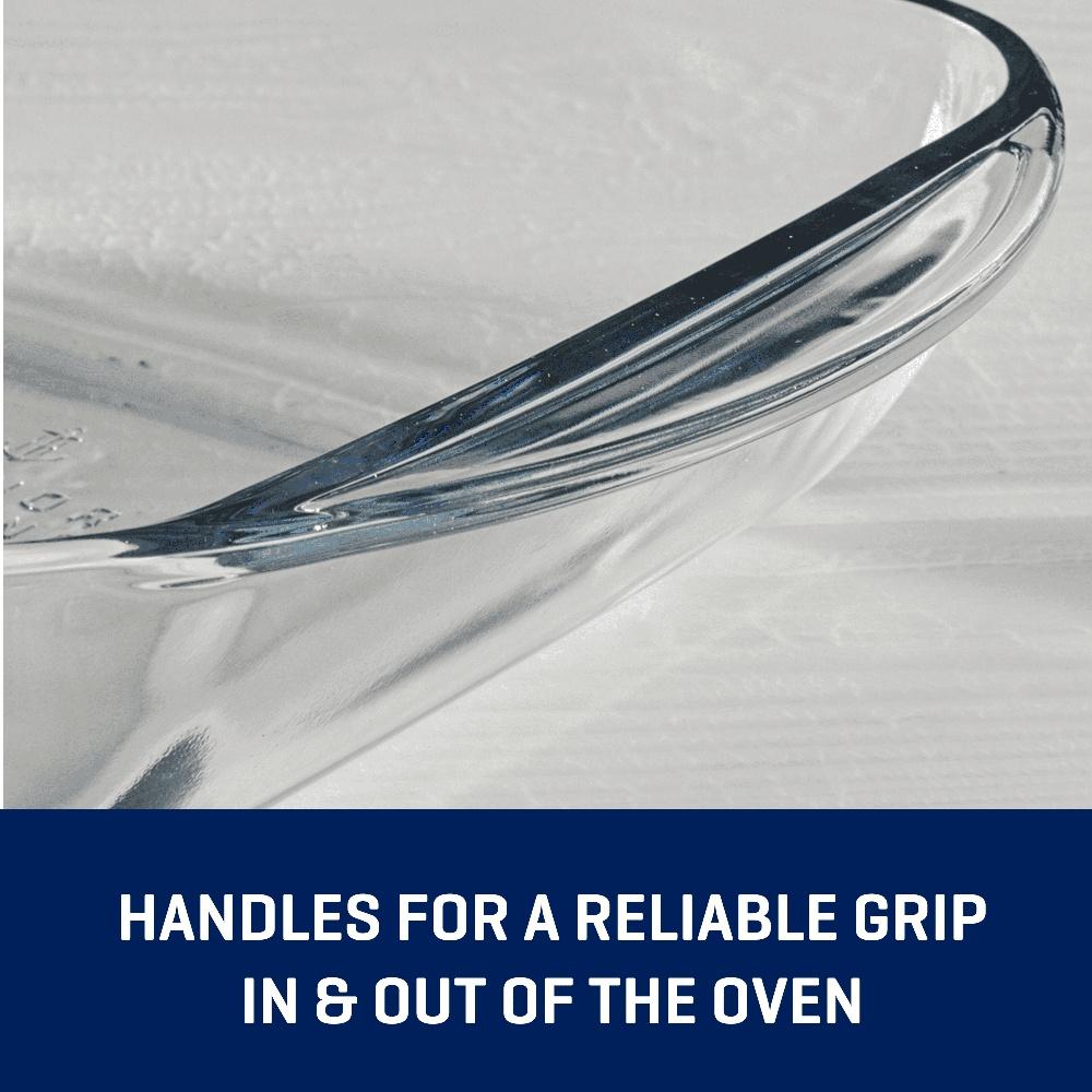 Набор из 3 стеклянных форм для выпечки Закаленная термостойкая посуда для запекания Форма для запеканки Микроволновая печь Посудомоечная машина Безопасная Прочная Кухонная утварь