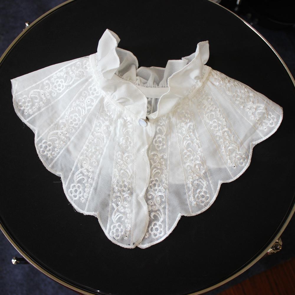 Embroidery Fungus Edge Stand-Up Collar False Collar Female, Stand-Up Collar Decorative Collar