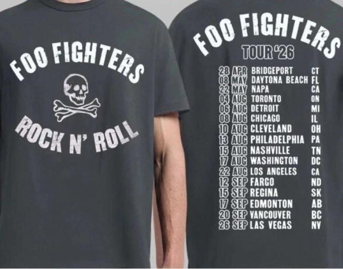 New!! Foo Fighters Concert T-Shirts 2026 European Tour Reprint