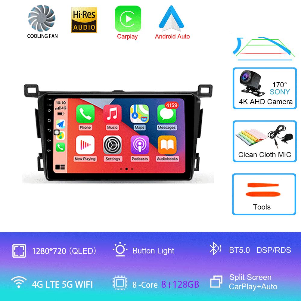 Android 14 для Toyota RAV4 Rav 4 2013 2014 2015 - 2019 Carplay Автомагнитола GPS Навигация DSP 360 Камера 2 Din Видео Стерео