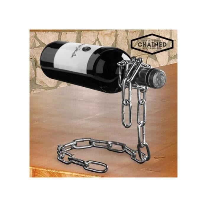 Porte-bouteille Design original avec chaine chomée LIK3512