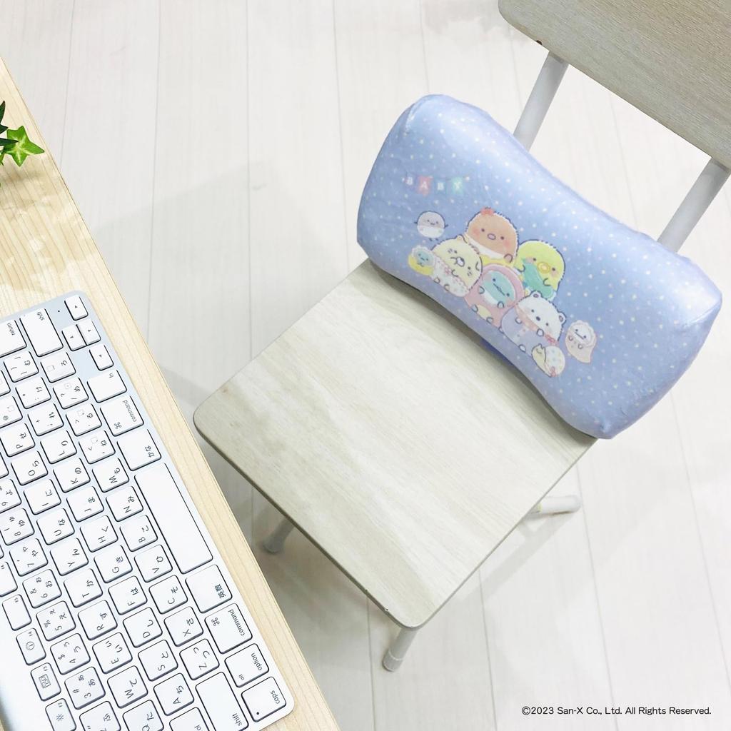 MORIPiLO Morishita подушка с эффектом памяти Sumikko Gurashi 15x31 см, поддерживающая талию, поддерживающая спину, мягкая игрушка, пастельно-фиолетовая 4621205