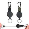 [DMEEK] набор из 2 брелоков-рулеток с карабином Эластичный брелок-рулетка Многофункциональный прочный Максимальная длина 60 см Защита от потери Металлический трос Подвесной для имени