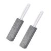 2Pcs Pumice Stone Toilet Cleaner with Handle Household Removes Rust Limescale Hard Water Stains for Toilets Washbasins