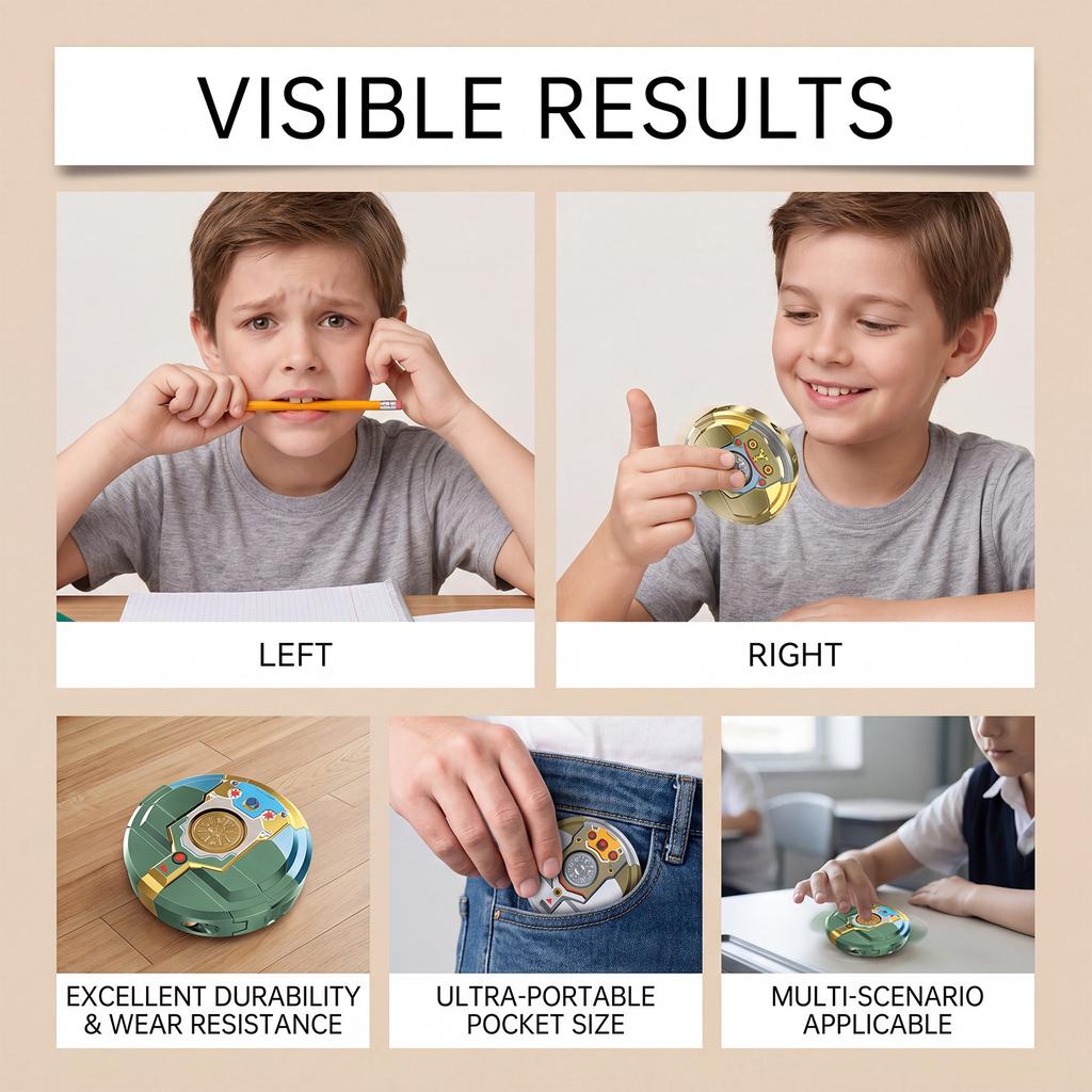 Transformable Robot Fidget Spinner Toy, 2 in 1 Deformation Finger Spinner, Portable Pocket Size Stress Relief Fidget Toy, Gift for Boys Girls Kids