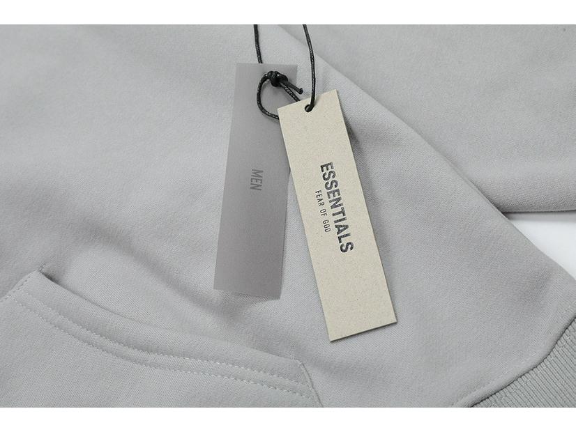 High Street Trend Brand ESSENTIALS Fleece-Lined Heavyweight Flocked Letter Hoodie for Men & Women