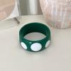 Round Wide Geometric Wristband Cool Punk Style Jewelry Personality Resin Polka Dot Bangles  Party