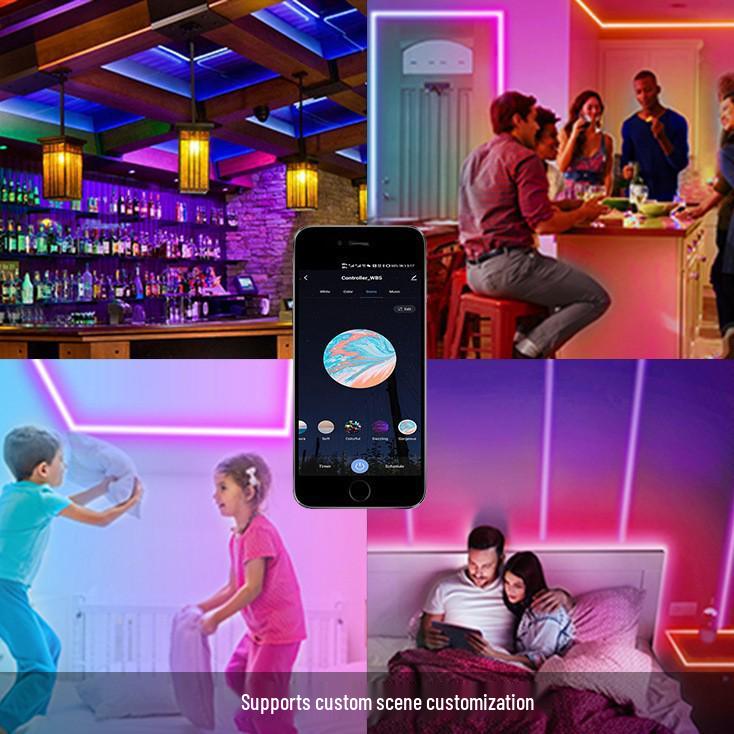 Умный контроллер светодиодной ленты Tuya, WiFi+Bluetooth, 5-в-1, 12-24 В