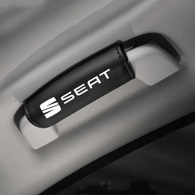 kncr9 Car Roof Armrest Pull Protection Cover Gloves Door Handle Non-Slip Cover For Seat FR Leon Ibiza Altea Exe 5f Mk2 Mk3 Accessories