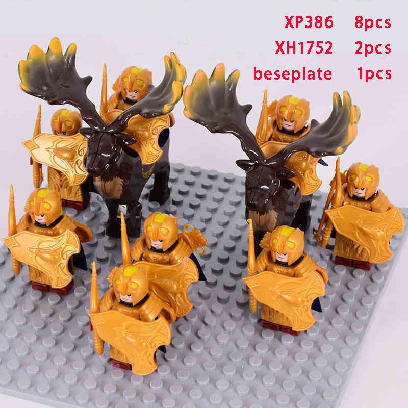 8 шт./лот эльфы солдат орки армия фигурки LOTR доспехи стража воин лучник средневековые рыцари строительные блоки кирпичи игрушки подарки