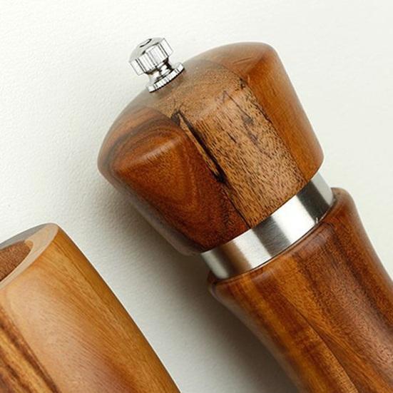Деревянная солонка и перечница, регулируемая, простое управление, ароматная мельница для специй, мельница с регулируемым помолом для орехов, подарки на день рождения