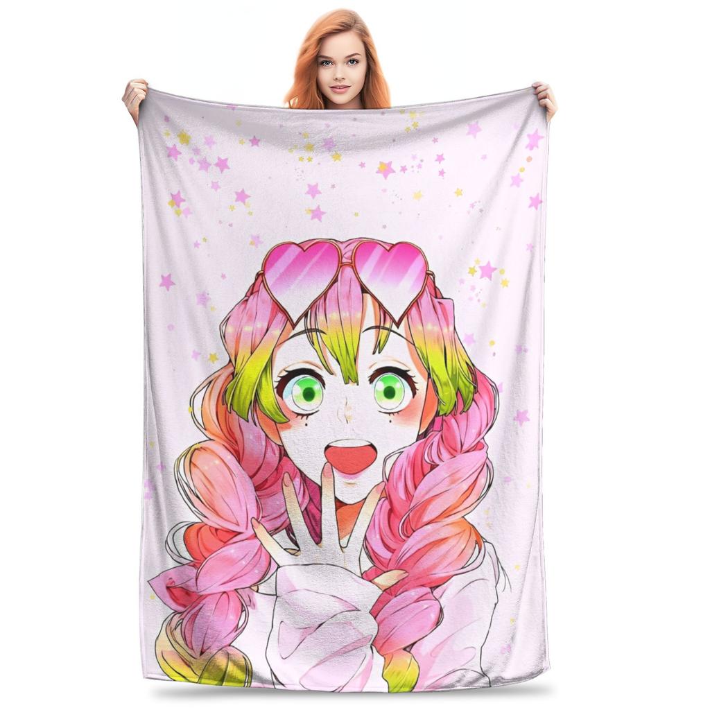 Иноске Клинок Рассекающий Демонов Одеяло Бархатное Весна Осень Многофункциональное Теплое Плед для Дома Улицы Одеяло