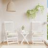 Chair Cushions 2 pcs Cream White 40x40x7 cm Oxford Fabric