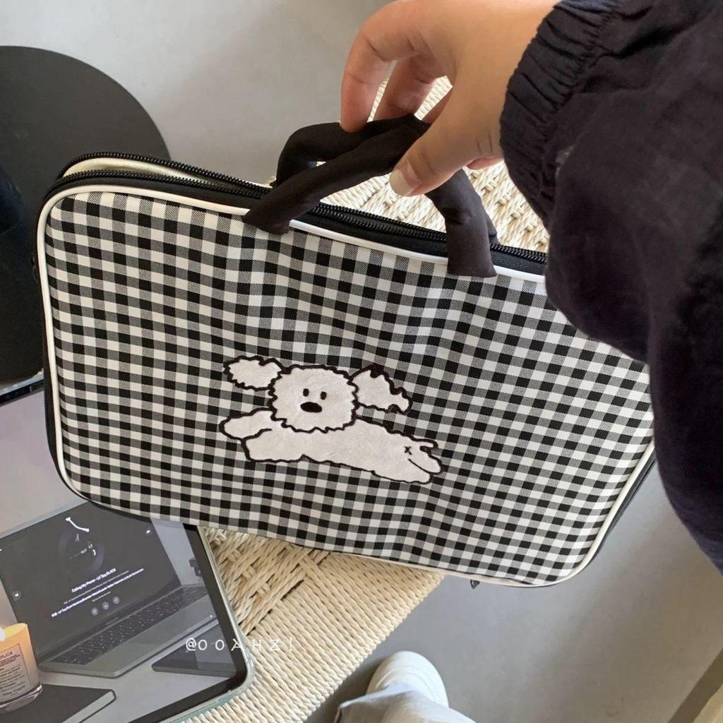 Милый клетчатый рукав: Подходит для 11-дюймового iPad Pro и 14-дюймового ноутбука, Защитная сумка для хранения