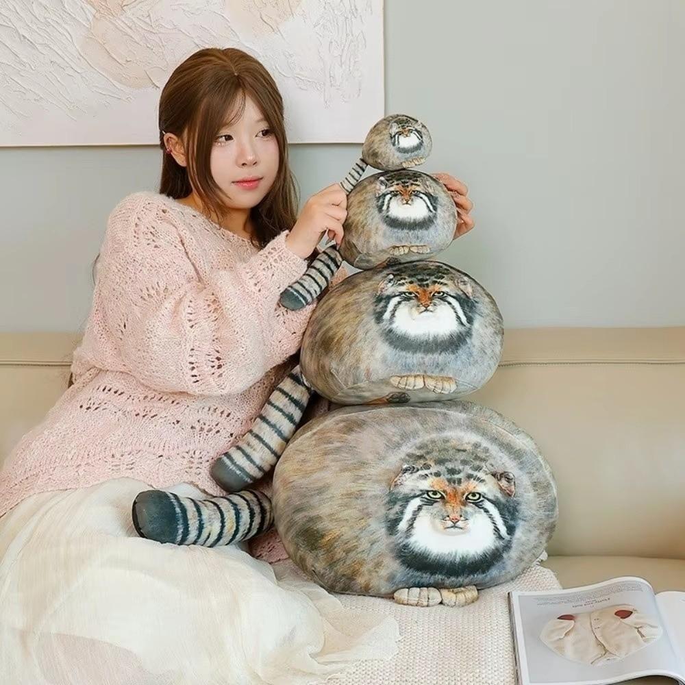 Super Soft Cat Plush Toy Lifelike Simulation Cat Pillow Kawaii Pallas Cat Toy Children Gifts