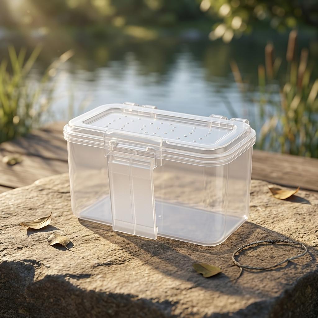 1pc Live Bait Box Plastic Lure Box Fake Bait Parts Earthworm Storage Container Multi-Purpose Portable Fishing Tools Organizer